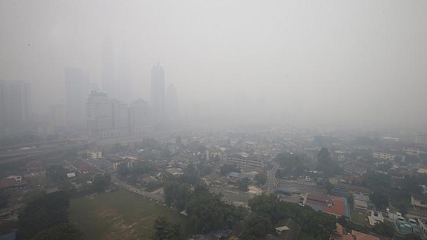 The effects of fires in Sumatra is having an impact on Kuala Lumpur
