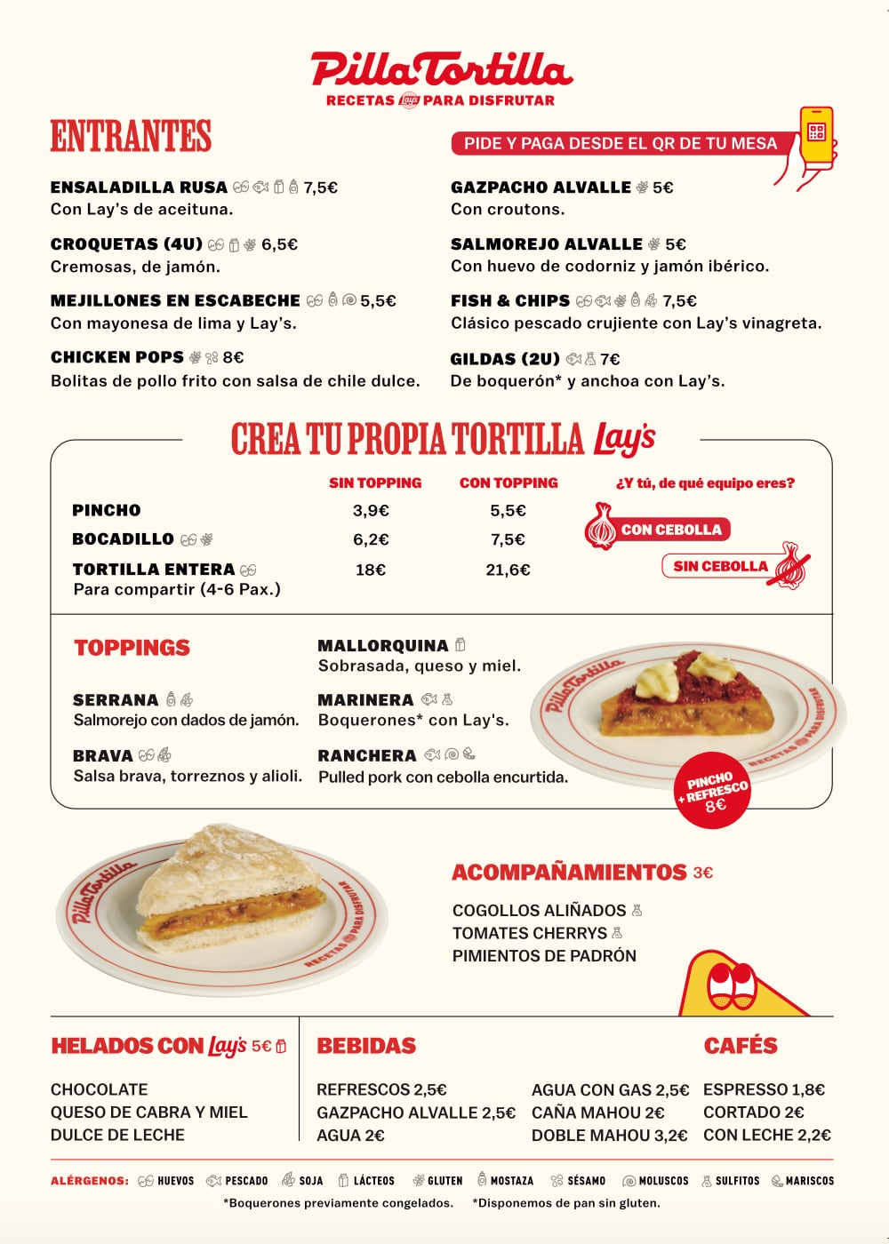 PepsiCo is championing its crisp brand, Lay's, in starters, mains and desserts.