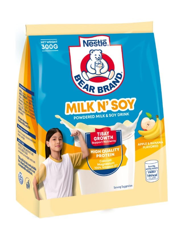 Nestle BEAR BRAND MILK N’ SOY is said to be the first-of-its-kind product combining milk and soy protein for school-age children in The Philippines.