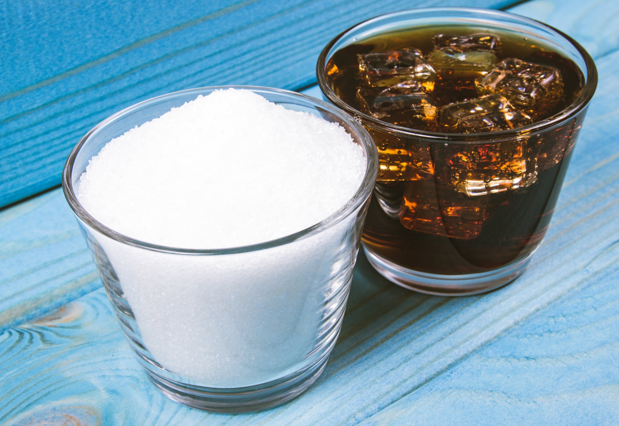 Carbonated drink and sugar