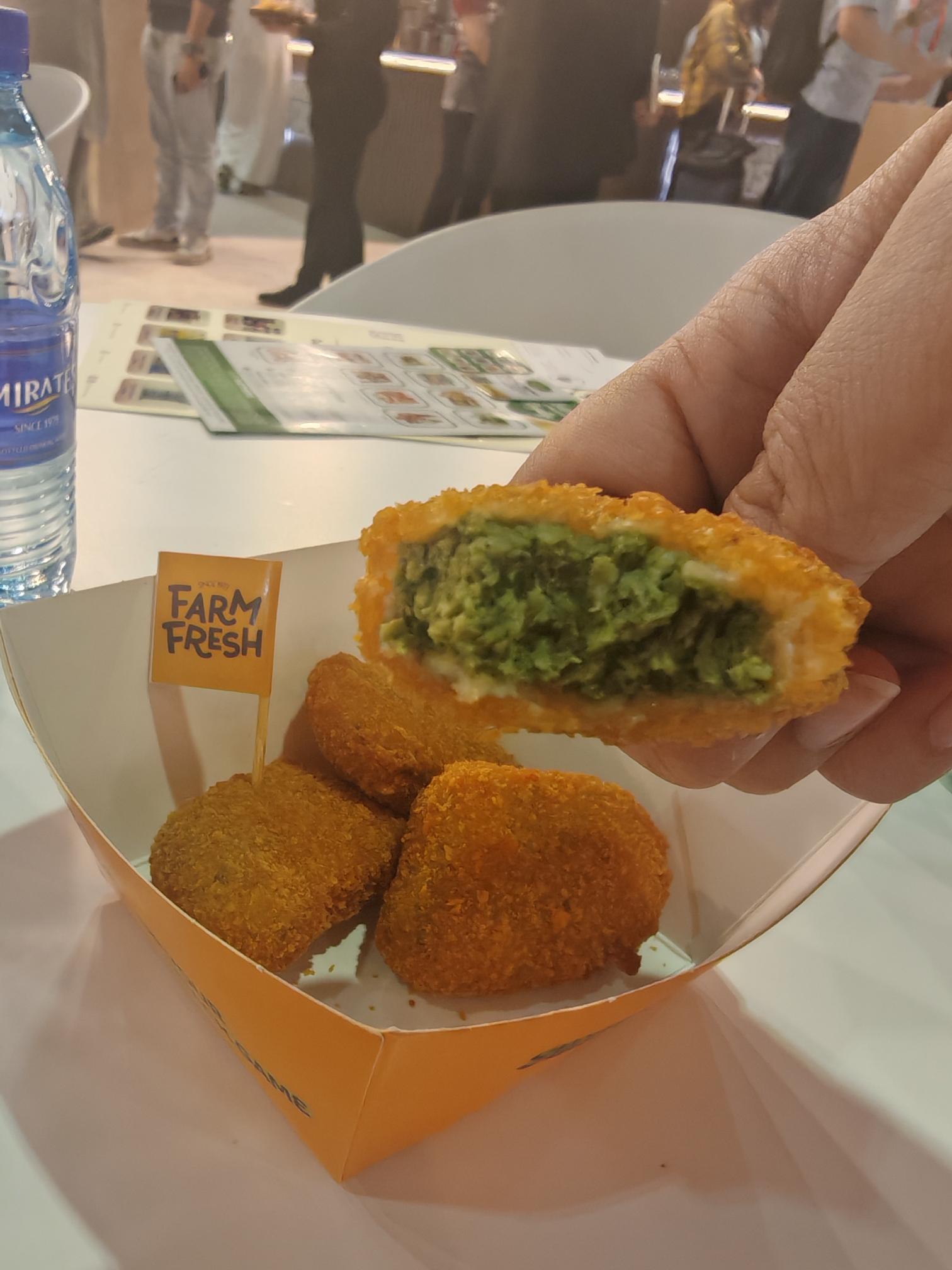 Farm Fresh matcha nuggets interior