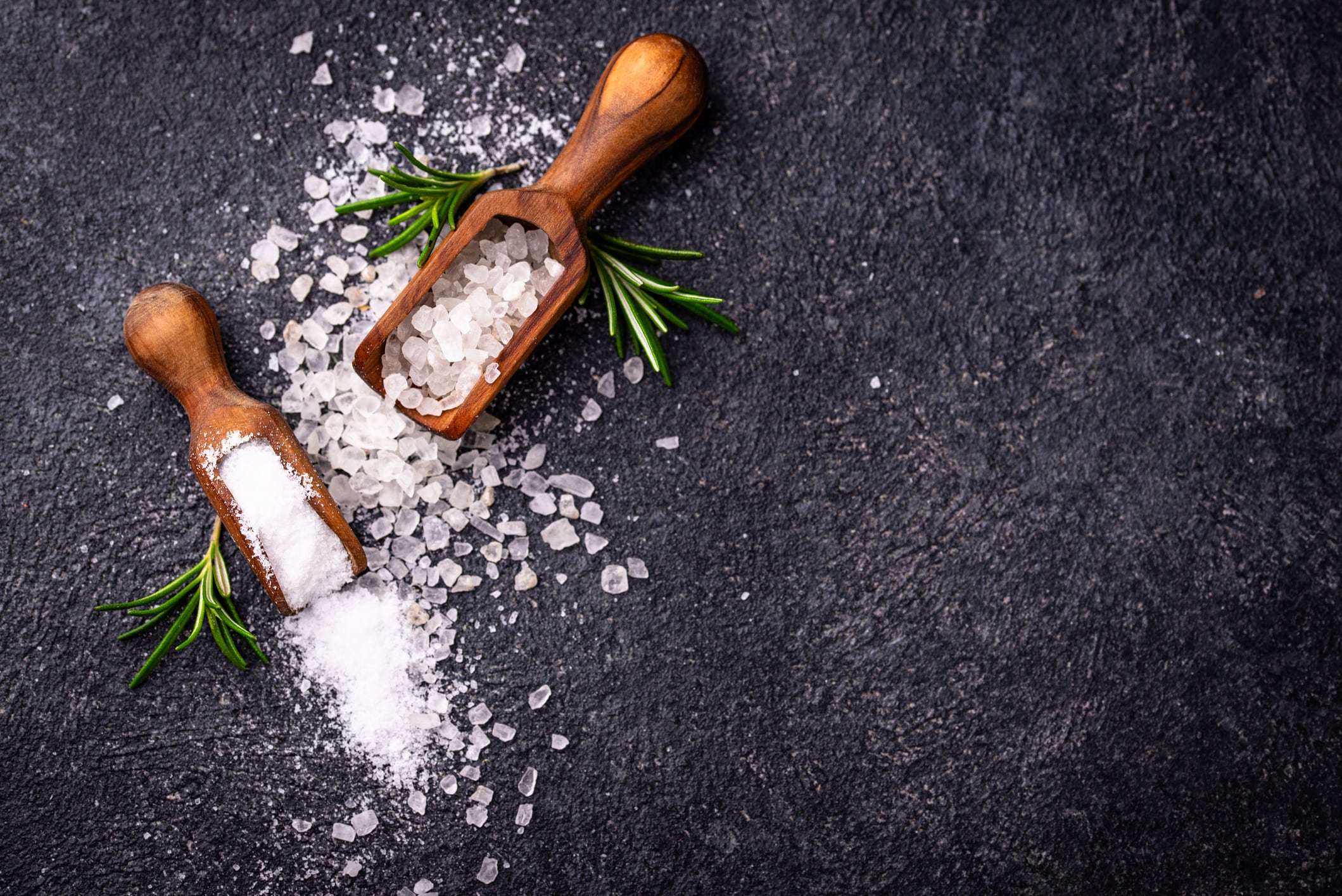 Bowl of natural salt crystals