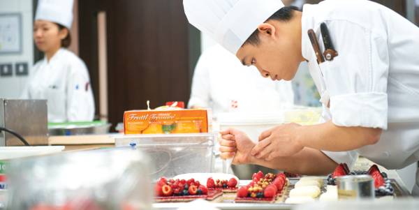 Chef decorating