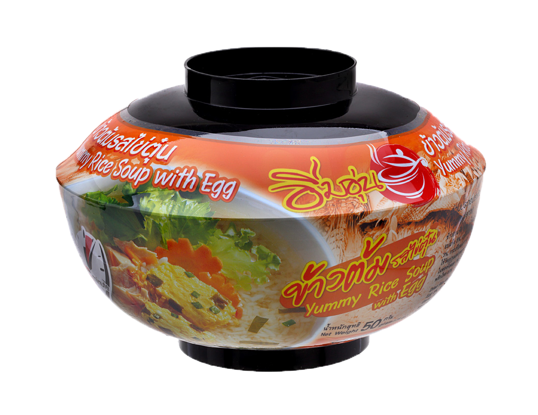 Fashion Food rice soup contains protein pieces to enhance nutrition value