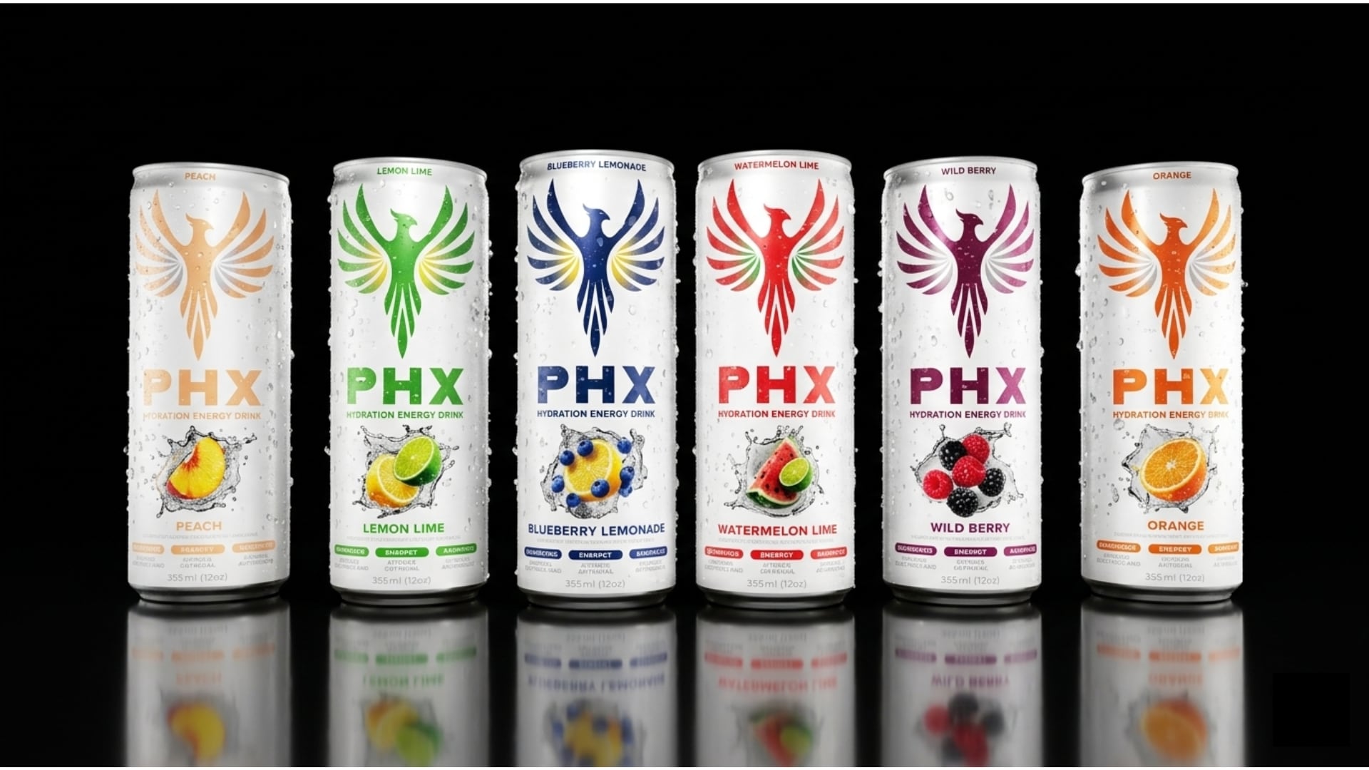 PHX stands for Phoenix, a symbol of renewal and revival. This was intentionally chosen during brand development to support storytelling around fuelling and hydrating consumers, as well as the broader theme of overcoming challenges that's central to the brand identity.