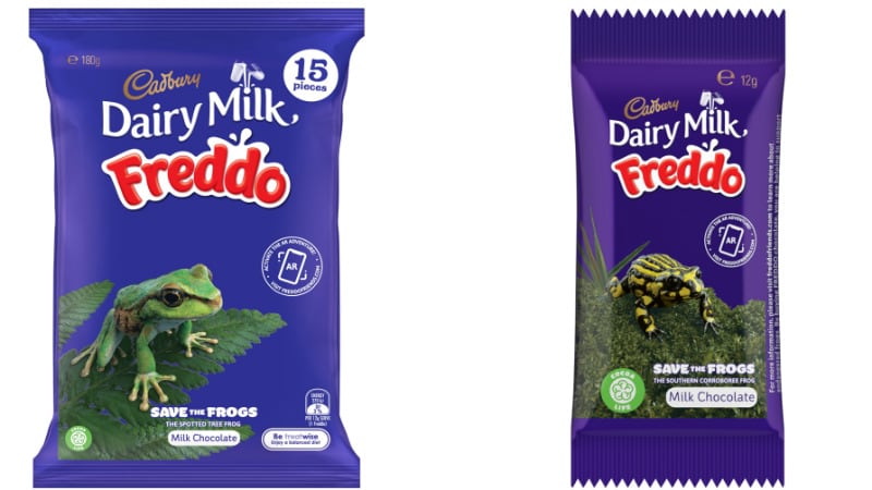 Save the frogs: Cadbury Freddo replaces mascot to support conservation in bushfires aftermath