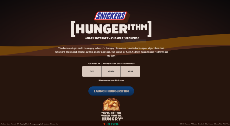 Snickers brings back ‘hungerithm to combat internet hanger’