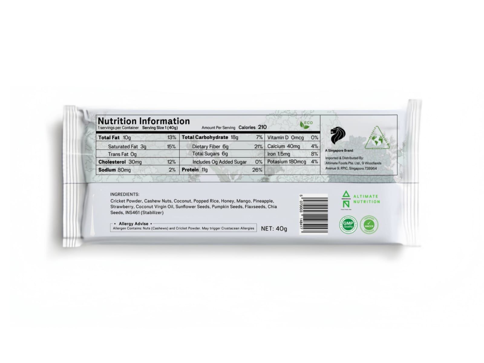 Altimate Nutrition back packaging