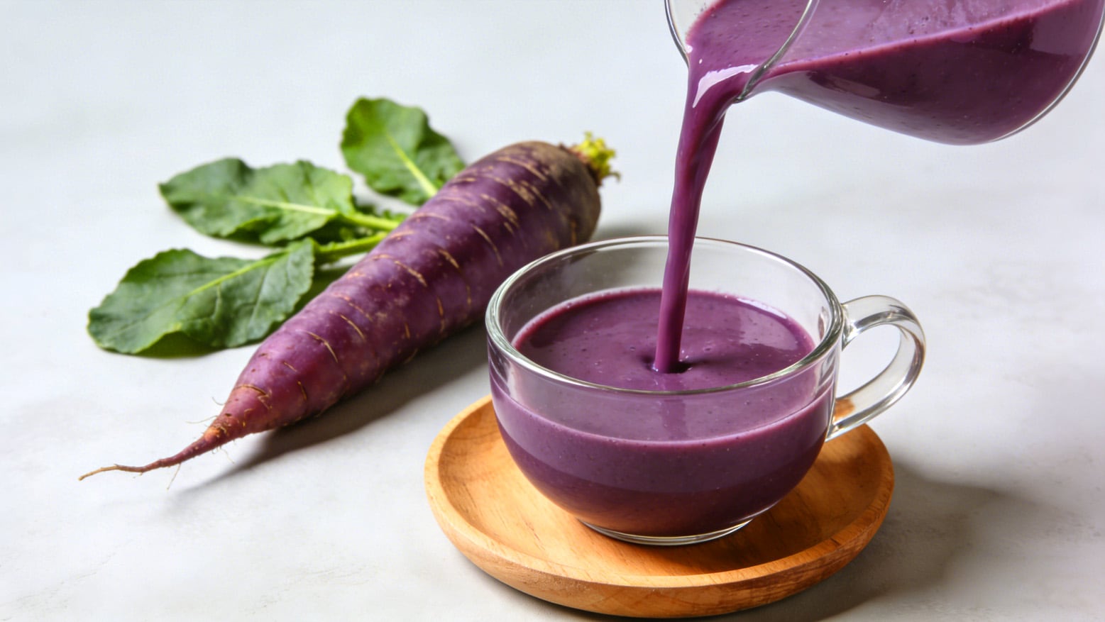 Purple carrot extract offers vibrant hues alongside a more natural label appeal.