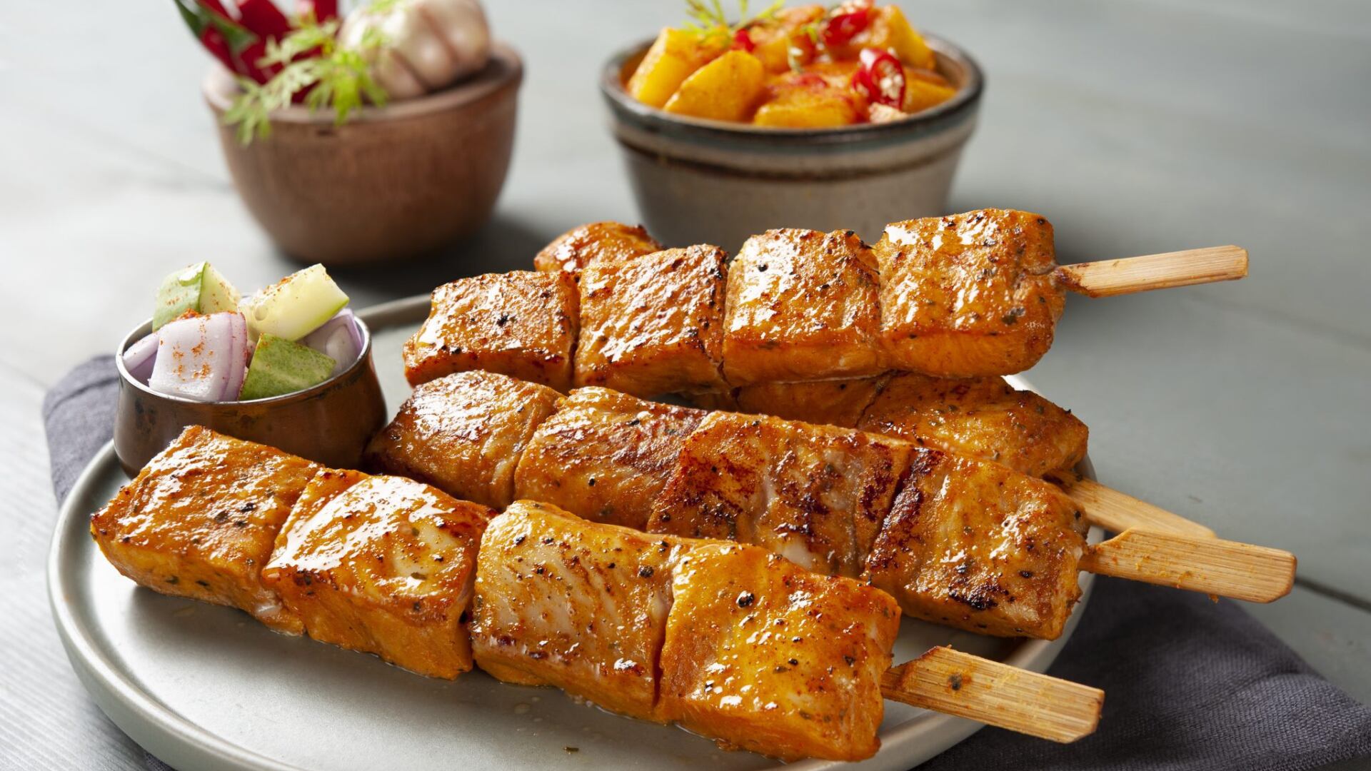 Vinh Hoan’s ready-to-cook tikka fish skewer.