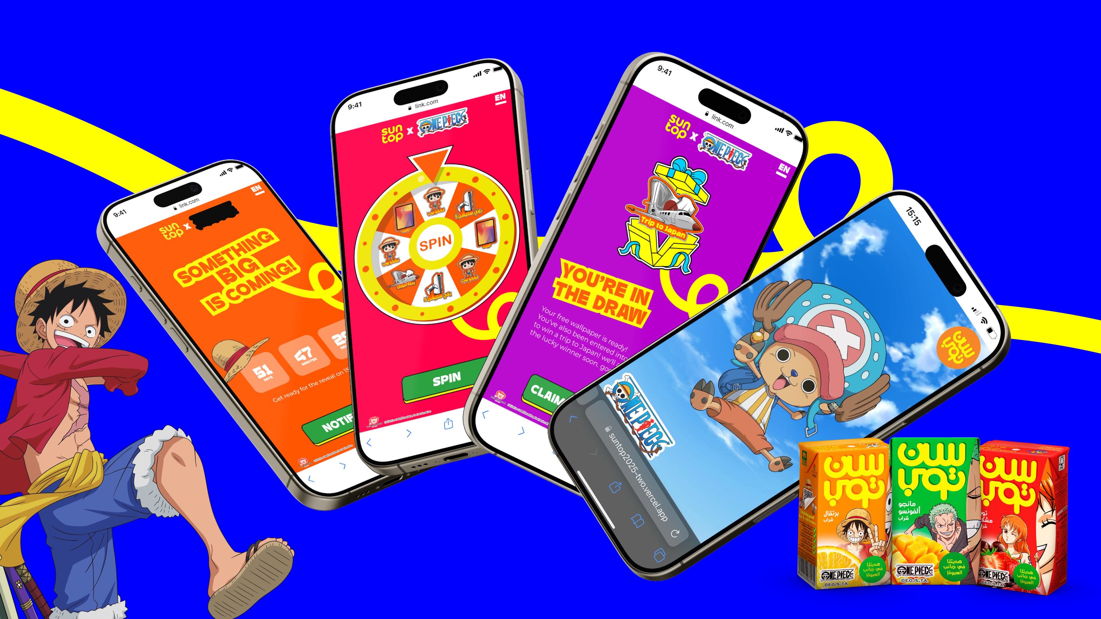 Suntop’s campaign features the popular anime One Piece, which aims to develop a fun, engaging experience that attracts Gen Z consumers.