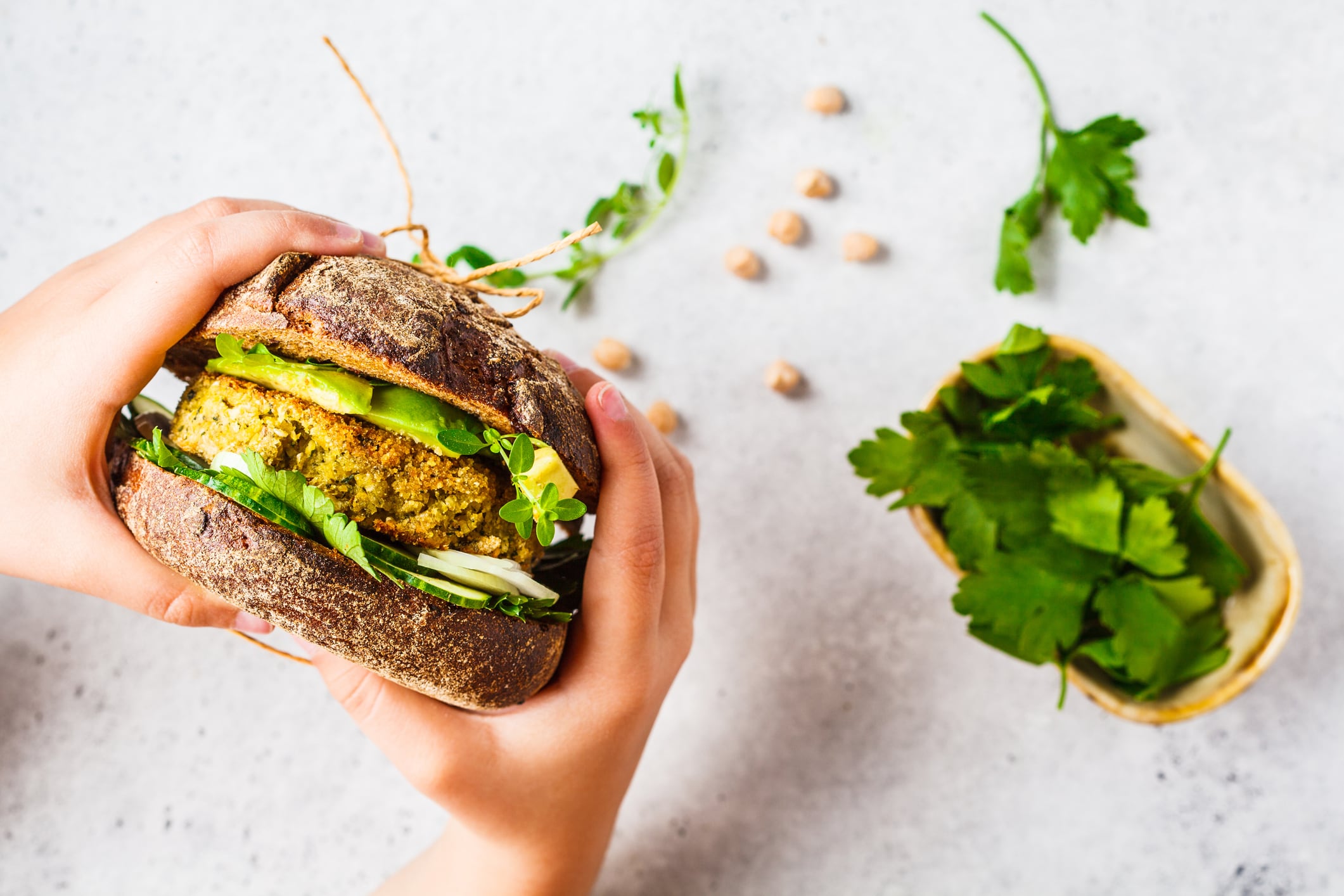 A hybrid bite: Blended proteins combine the taste of meat with the benefits of plants.