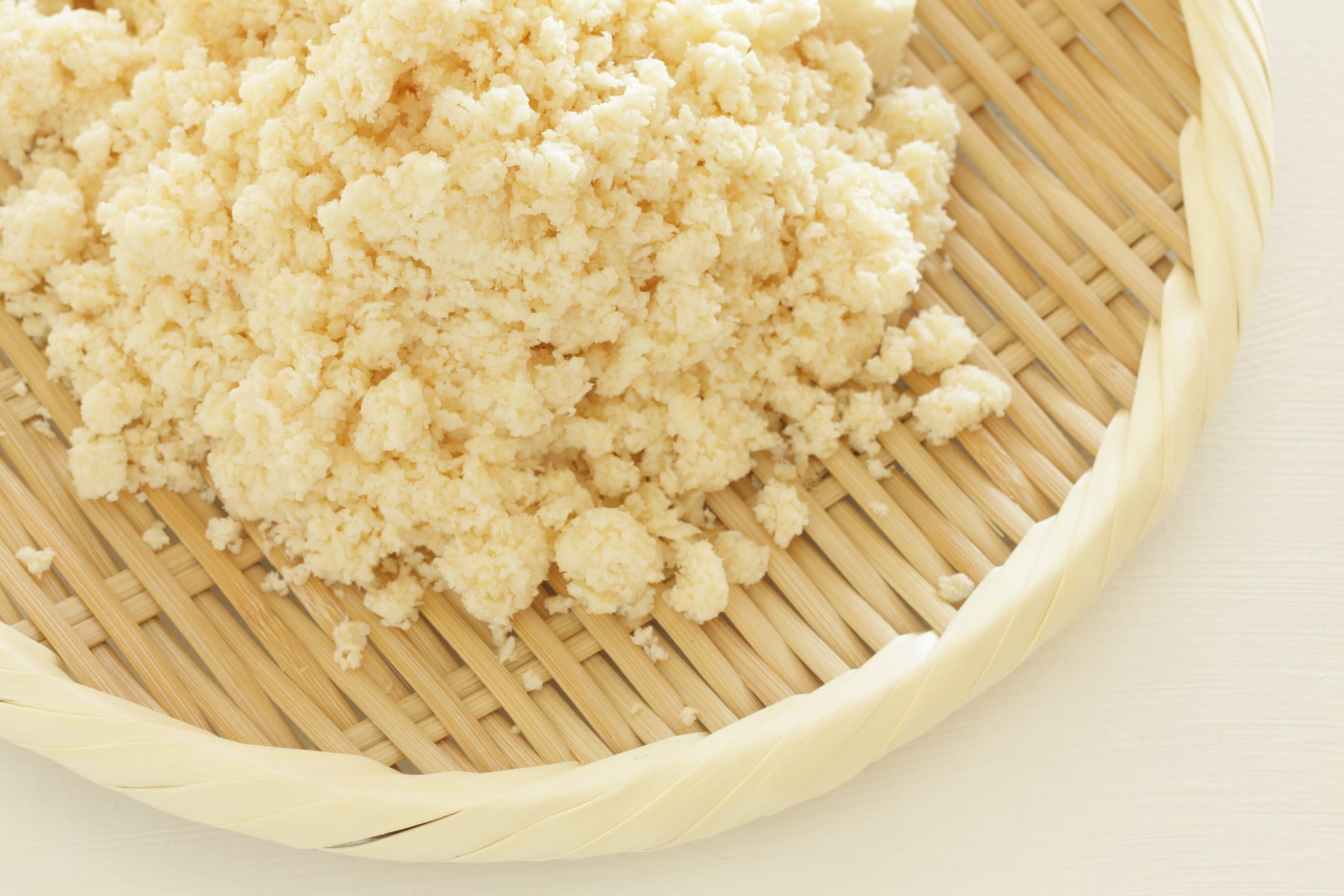 Okara is the residue left over from processing soy products.