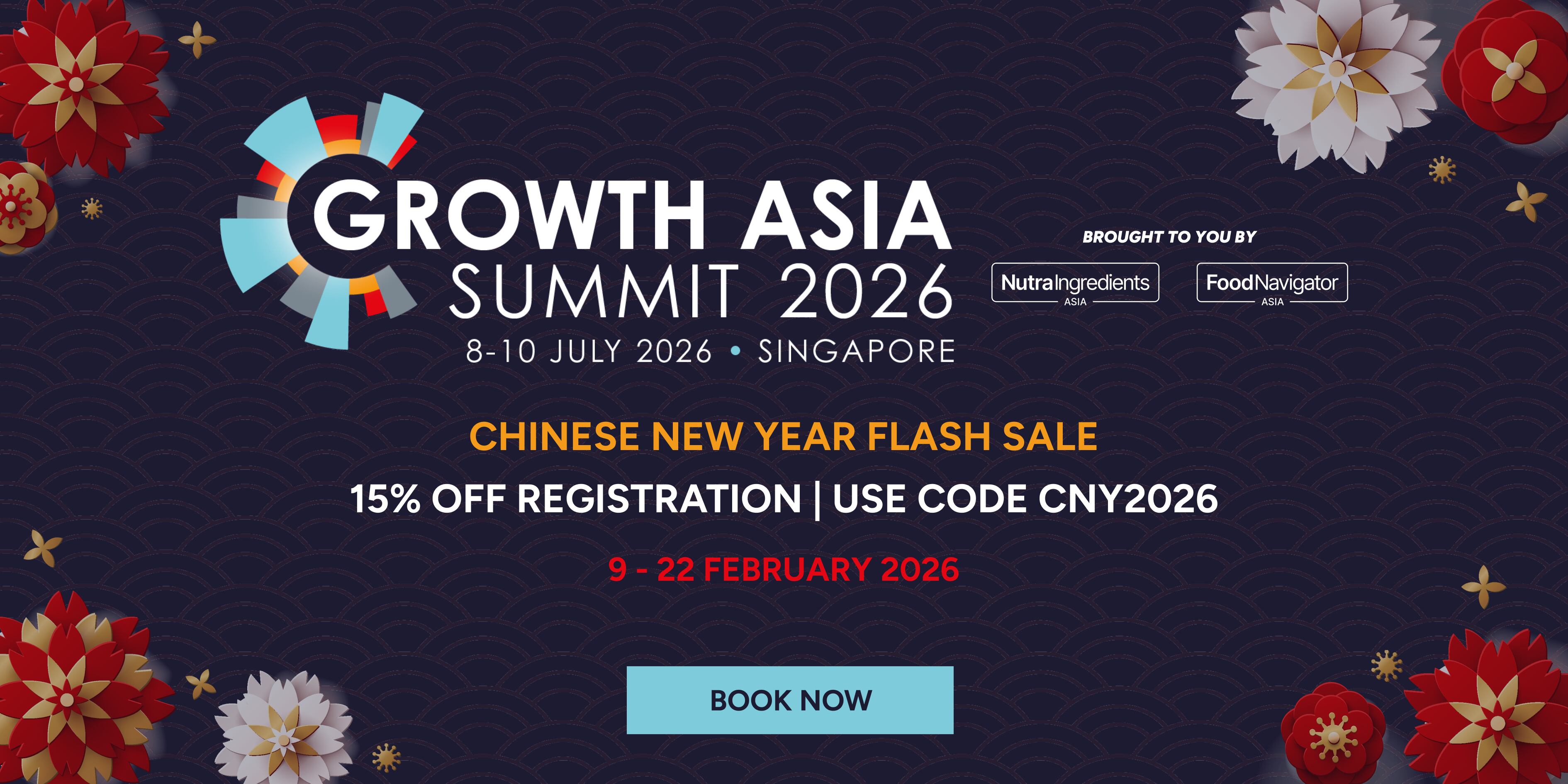 Enjoy a 15% discount when you register for Growth Asia Summit 2026 from now until February 22.