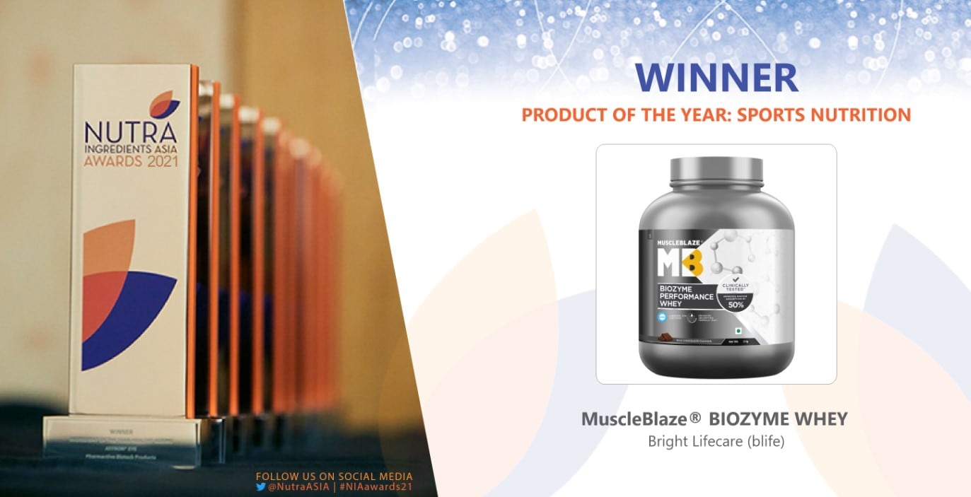 Sports Nutrition Product of the Year: MuscleBlaze BIOZYME WHEY by Bright Lifecare (Blife)