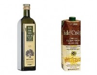 olive oil bottle and carton