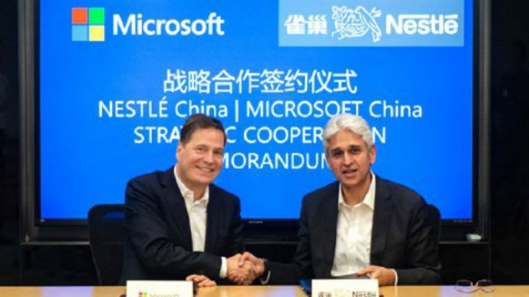 Tech focus: Nestle China joins forces with Microsoft to digitize business and speed up innovation
