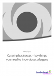 Allergens – key things caterers need to know