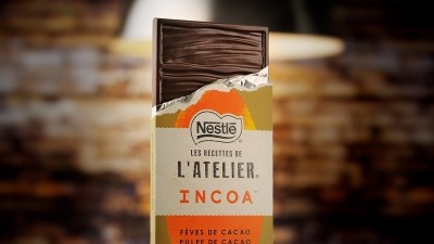 Nestlé's new Incoa, a 70% dark chocolate bar, made entirely from the cocoa fruit. Pic: Nestle