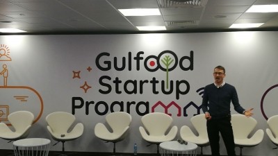 Michael Barsties addressing industry leaders and entrepreneurs gathered at the Gulfood Startup Activation Programme.