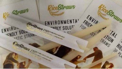 Malaysian-based biotechnology firm NLYTech has launched irice-based straws, claiming that these bring much better benefits in terms of cost, biodegradability and durability. ©RiceStraws