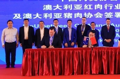 The signing of the China Australia Red Meat Agreement (CARMA) MOU 
