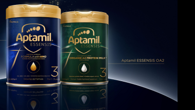 Danone has launched Aptamil Essensis, which is said to contain the highest amount of HMOs across the firm's portfolio, and Aptamil Essensis Toddler organic A2 protein milk in China. 