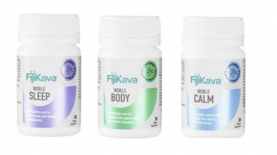 Fiji Kava's new sleep and relax product range. 