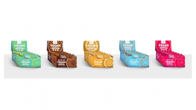 The firm's vegan protein bars are currently available in Singapore and India, and will be available later this year in China and Japan.