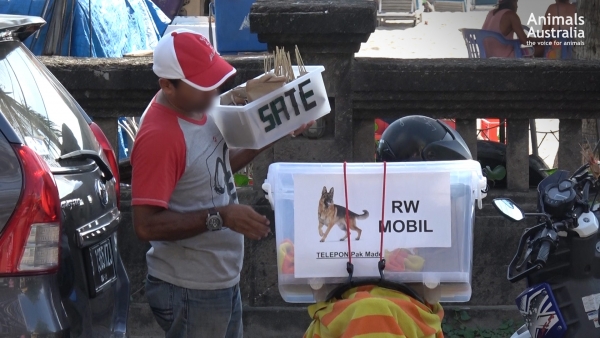 Balinese dog meat seller