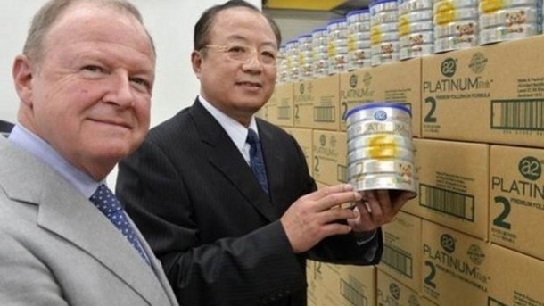 MD Geoffrey Babidge, left, said the firm was placed to benefit from China's new infant formula laws.