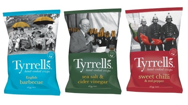 Tyrrells' line-up includes potato chips, vegetable crisps, popcorn and organic snacks