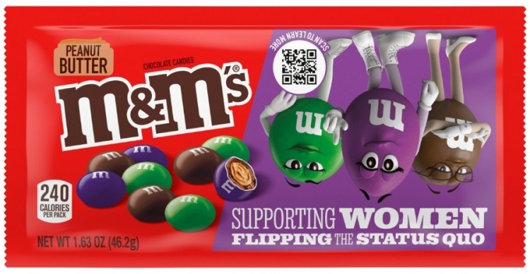 The first-ever all female limited-edition packs will feature three female characters - Purple, Brown and Green. Pic: Mars