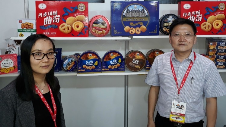 Stephen Feng (right), director, said Shenzhen Rungu Food's production has been increasing and local competition has spurred them to seek other markets, including the Middle East.