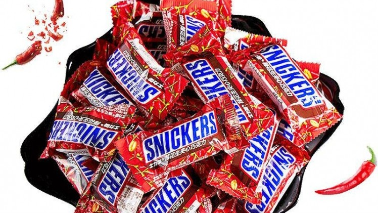 In China, Snickers has come up with a spicy-flavoured bar. ©Mars/Snickers