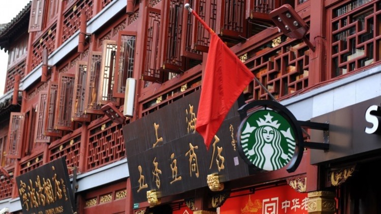 China 'diplomatic sanctions' could hurt a number of major US brands with sizeable operations in the China, including foodservice chain Starbucks. ©Getty Images