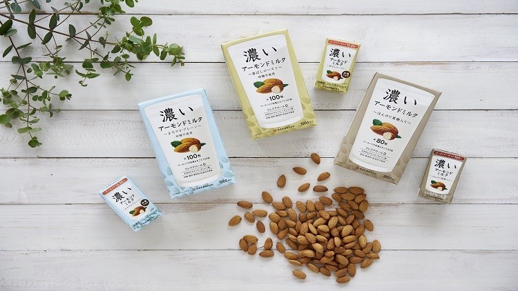 Japanese firm Tsukuba Dairy Products has launched three different flavours of almond milk. 