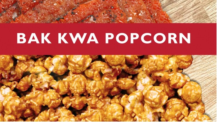 The Kettle Gourmet has launched bak kwa popcorn and will soon launch chicken rice and chilli crab flavours. ©TheKettleGourmet