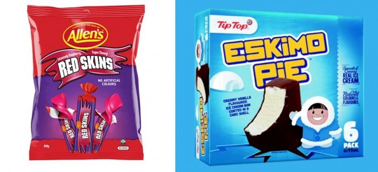 Nestle's Red Skins lolly (left) and Tip Top's Eskimo Pie ice cream (right) are some of the products undergoing a brand refresh ©Nestle,TipTop