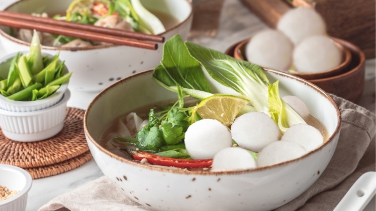 Ha Li Fa's plant-based brand Eat, Plant, Love specialises in plant-based seafood with an Asian twist. ©Ha Li Fa