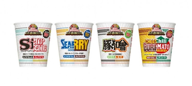 There will be four products available, a combination of the original and salt cup noodles, seafood and curry, miso and spicy tonkotsu, chilli tomato and cheese curry ©Nissin