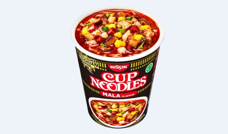 NIssin's mala flavoured soup-type cup noodle available in Malaysia and Singapore ©Nissin Foods Singapore