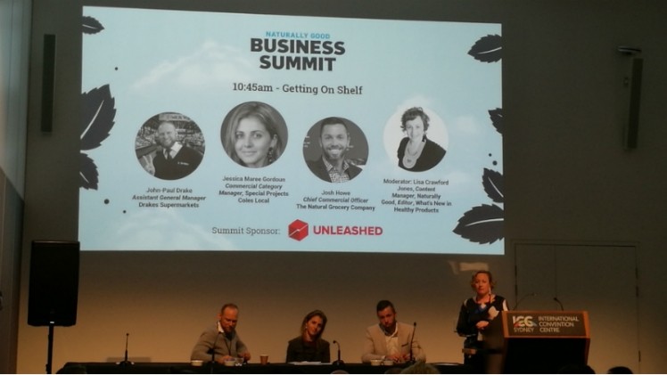 Drake, Gordoun, Howe and Jones during the panel session at the Naturally Good Business Summit 2019.