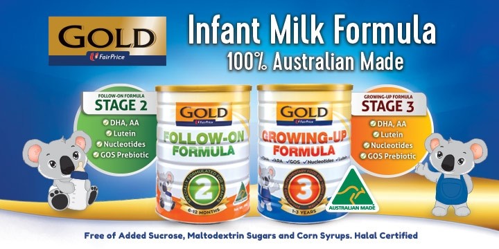 The FairPrice Gold infant formulas are fortified with ingredients like omega-3. ©iStock