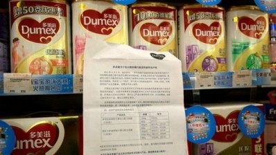 Asia infant formula sales are "now back to pre-crisis levels," says Danone.