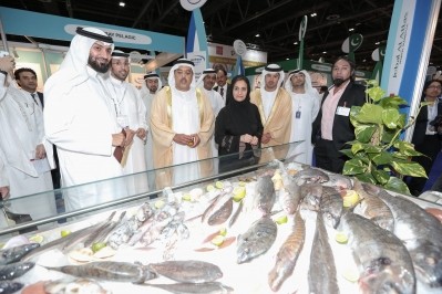H.E Sheikha Lubna bint Khalid Al Qasimi toured SEAFEX 2014 alongside H.E Helal Saeed Almarri and H.E Abdul Rahman Saif Al Ghurair