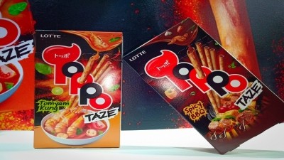 Thai Lotte is launching two new biscuits flavours - tom yum kung and spicy bbq cream - this month. 