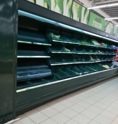 Panic buying swept supermarkets in Malaysia and Singapore, leaving many shelves of food items empty.