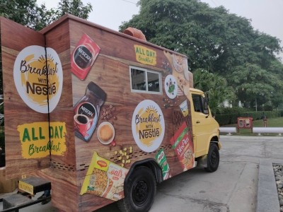 Nestle India is piloting its new-concept ‘All Day Breakfast’ truck in Delhi. ©Nestle