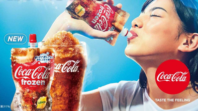 Coca-Cola Japan spent eight years researching, developing and testing ingredients to perfect the recipe and the chilling technology for Coca-Cola Frozen Lemon.